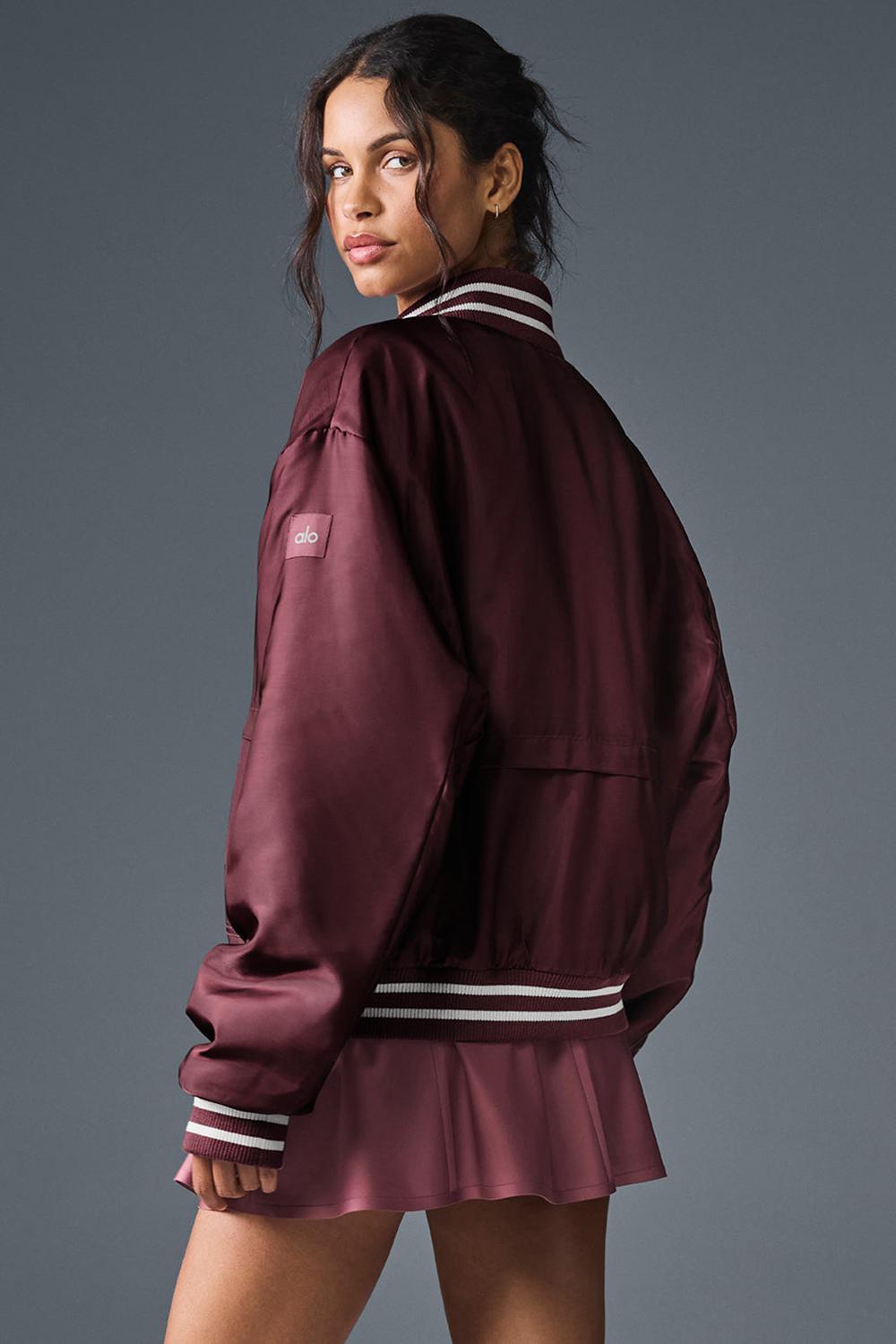 Alo Yoga Afterglow Varsity Naisten Takit Viininpunainen | Suomi  7231-FJVYB