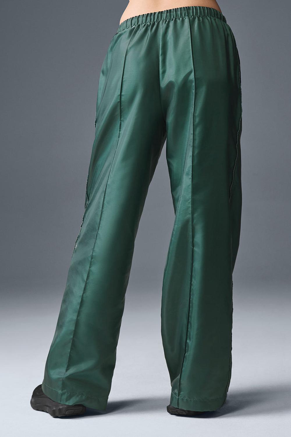 Alo Yoga Afterglow Wide Leg Track Naisten Housut Winter Ivy | Suomi  8735-TZDLA