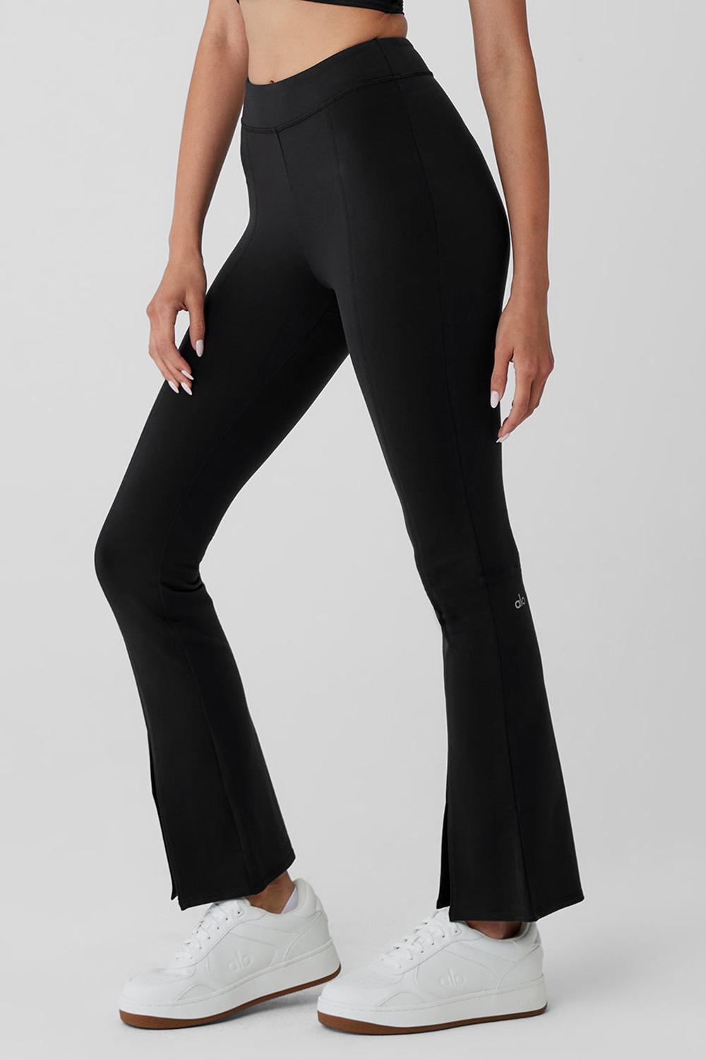 Alo Yoga Airbrush 7/8 High Waist Flutter Naisten Leggings Mustat | Suomi  6417-UHAGR
