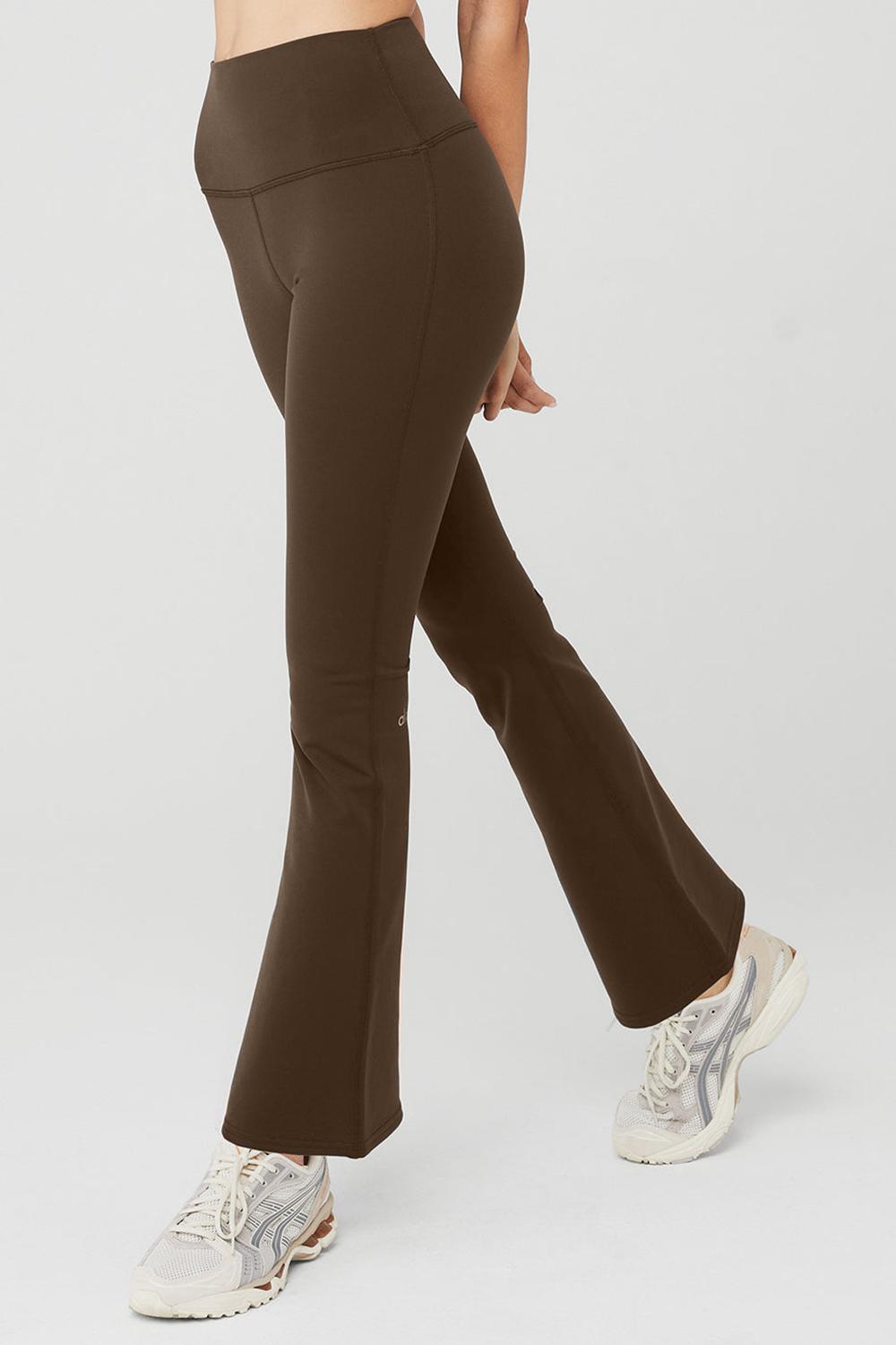 Alo Yoga Airbrush High-Waist 7/8 Bootcut Naisten Leggings Espresso | Suomi  7206-VZPCH