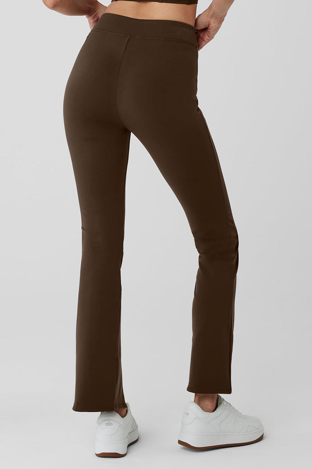 Alo Yoga Airbrush High-Waist 7/8 Flutter Naisten Leggings Espresso | Suomi  3046-LNWGH