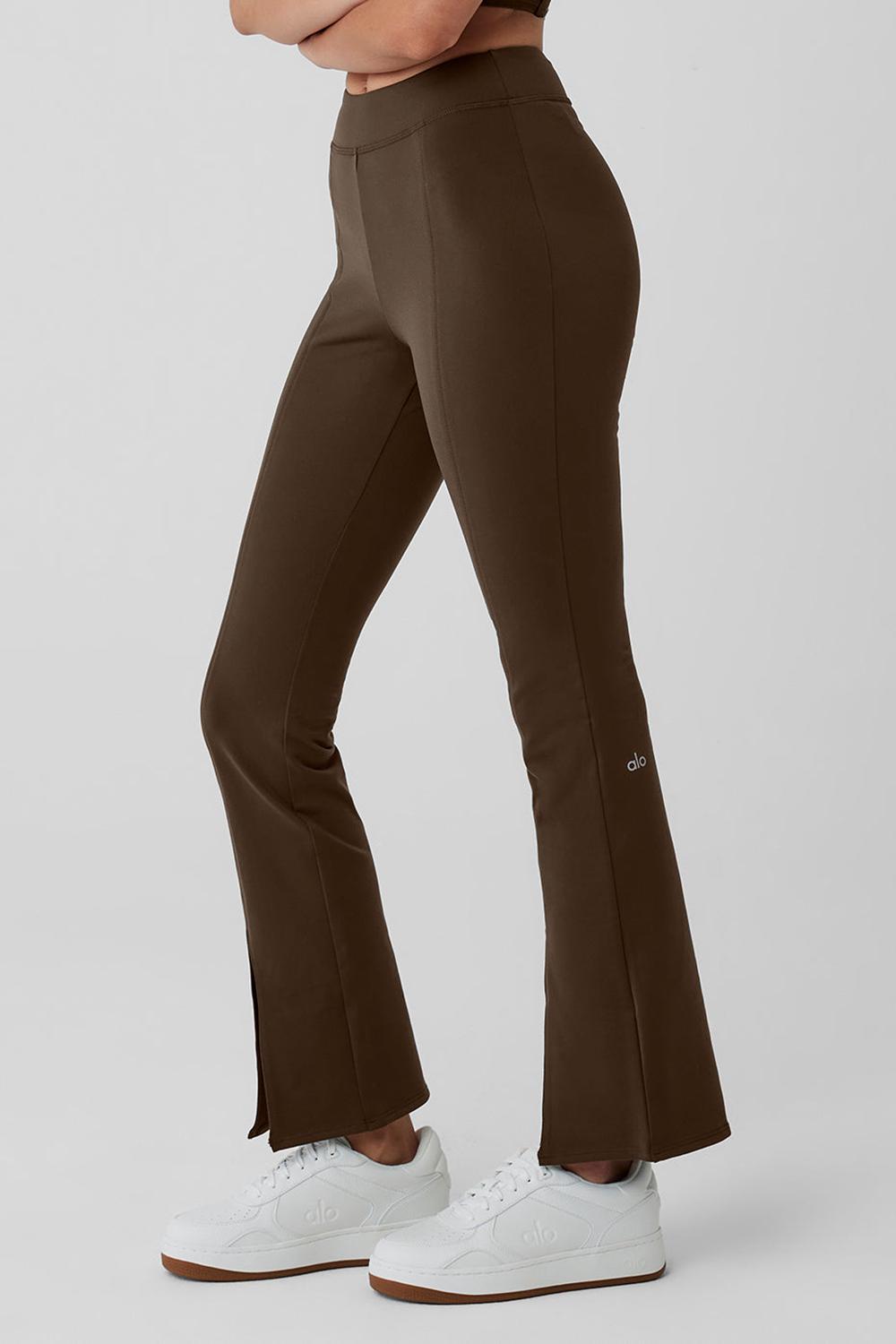 Alo Yoga Airbrush High-Waist 7/8 Flutter Naisten Leggings Espresso | Suomi  3046-LNWGH
