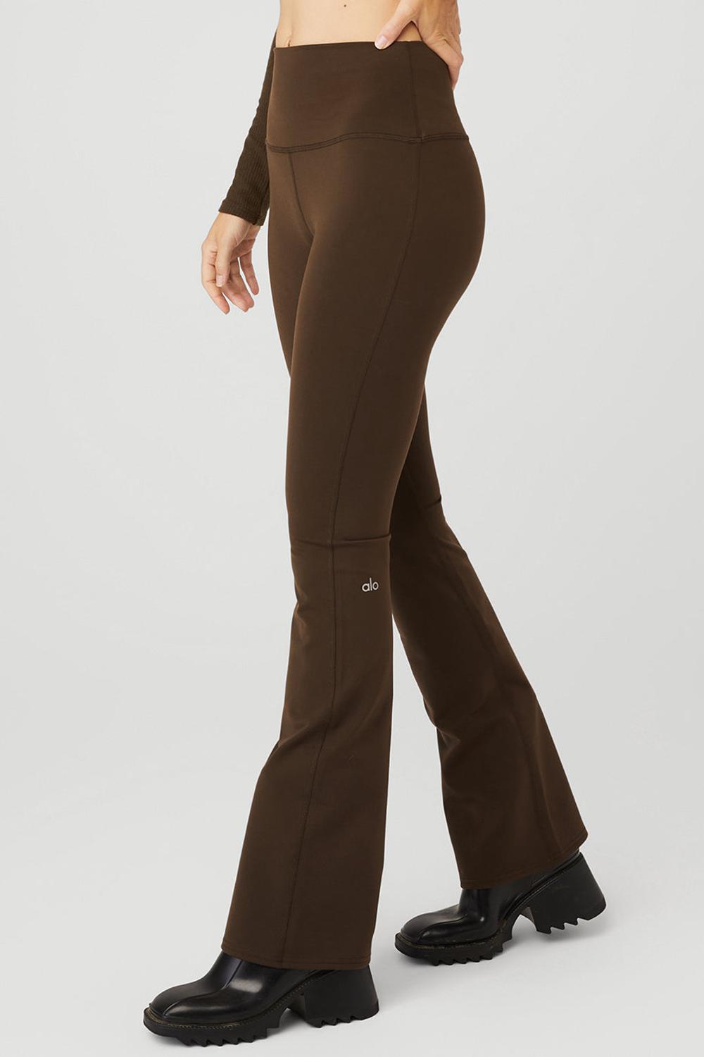 Alo Yoga Airbrush High-Waist Bootcut Naisten Leggings Espresso | Suomi  6103-KVJBG