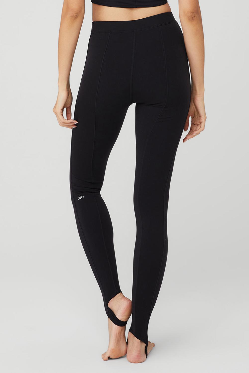 Alo Yoga Airbrush High-Waist Enso Naisten Leggings Mustat | Suomi  7265-XYOJG