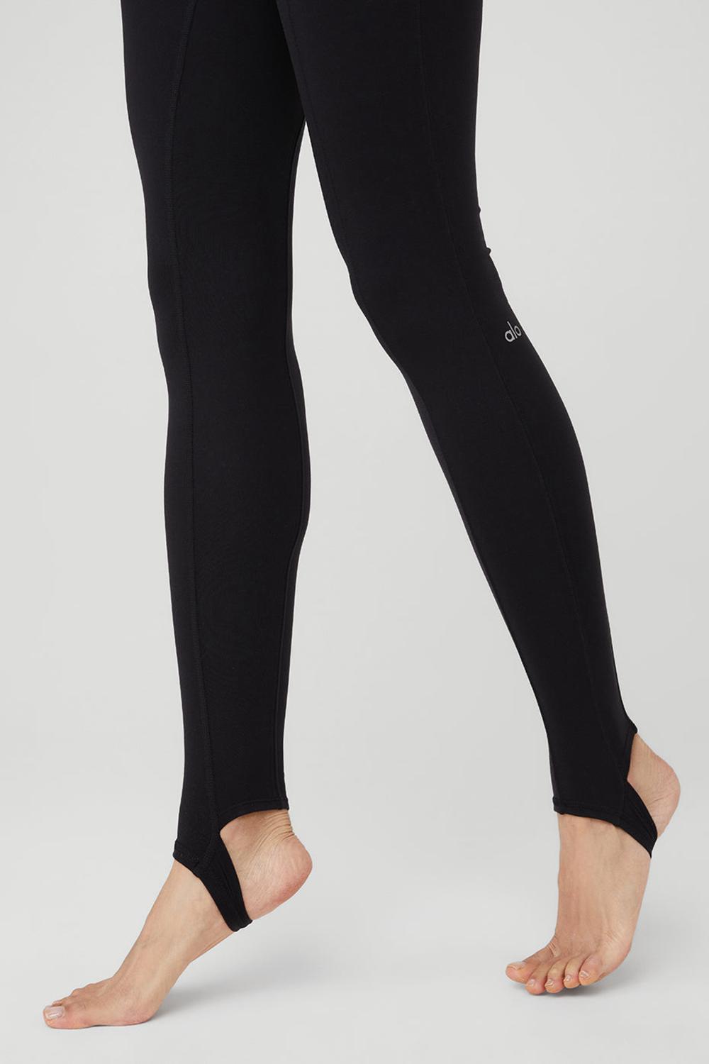 Alo Yoga Airbrush High-Waist Enso Naisten Leggings Mustat | Suomi  7265-XYOJG