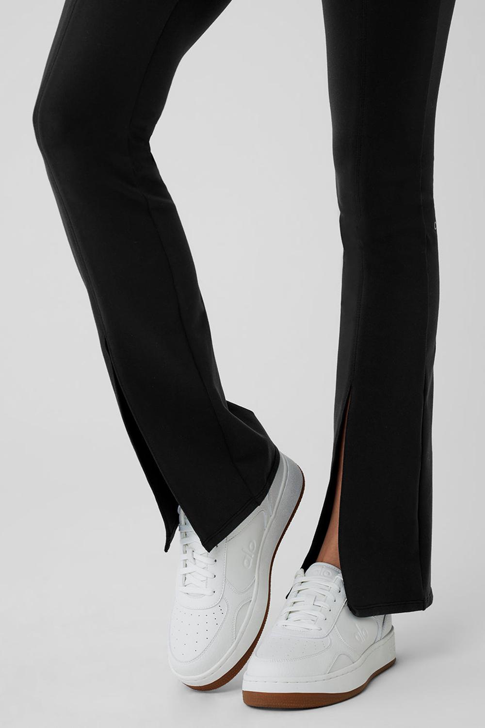 Alo Yoga Airbrush High-Waist Flutter Naisten Leggings Mustat | Suomi  5713-QUEZK