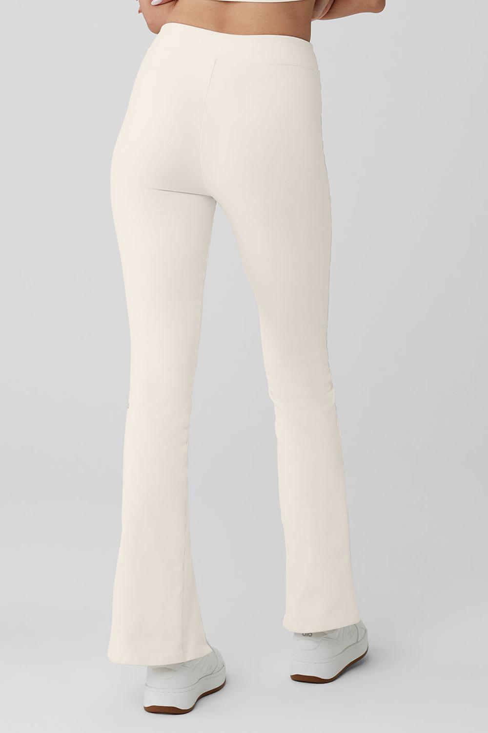 Alo Yoga Airbrush High-Waist Flutter Naisten Leggings Ivory | Suomi  1403-HRIZF