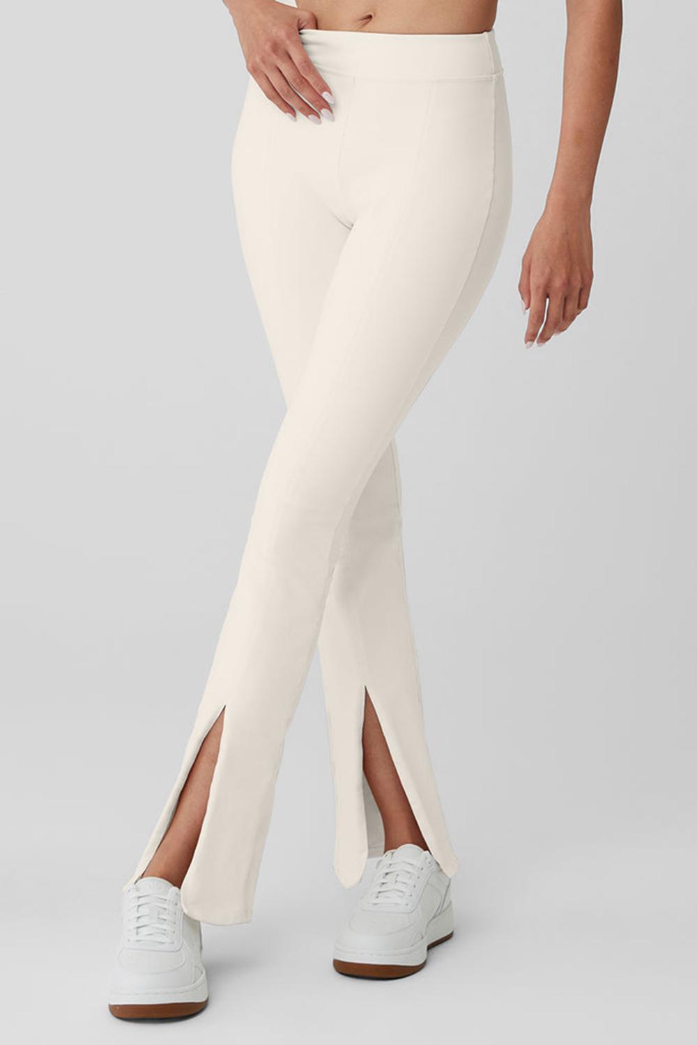 Alo Yoga Airbrush High-Waist Flutter Naisten Leggings Ivory | Suomi  1403-HRIZF