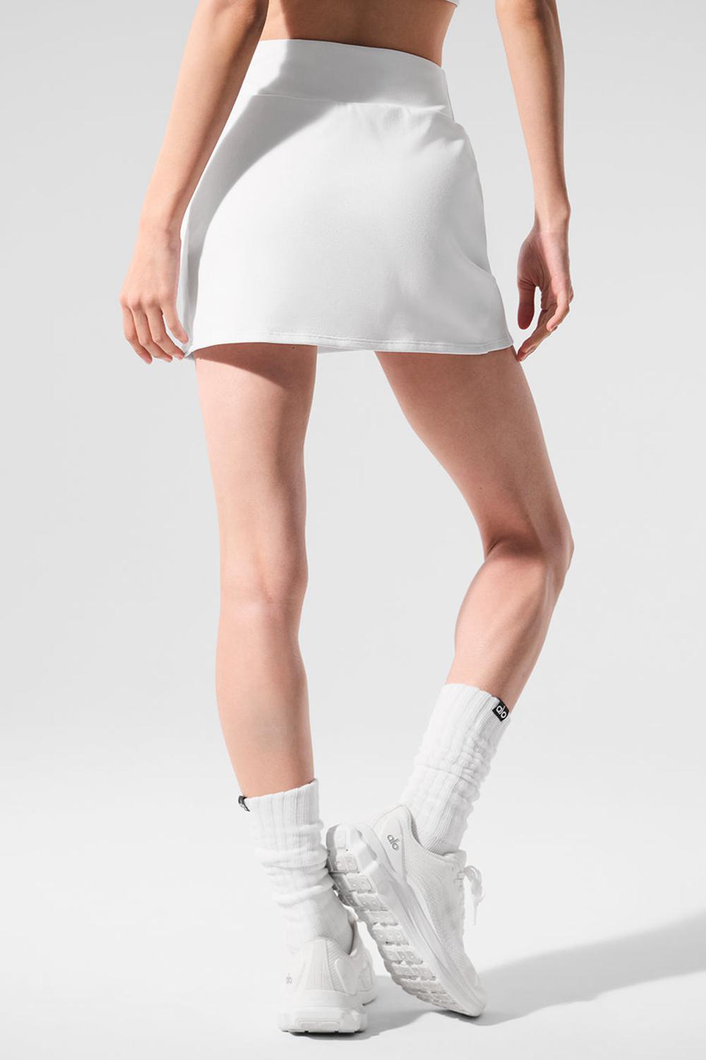 Alo Yoga Airbrush High-Waist Good Form Tennis Naisten Hameet Valkoinen | Suomi  5647-QYVDJ