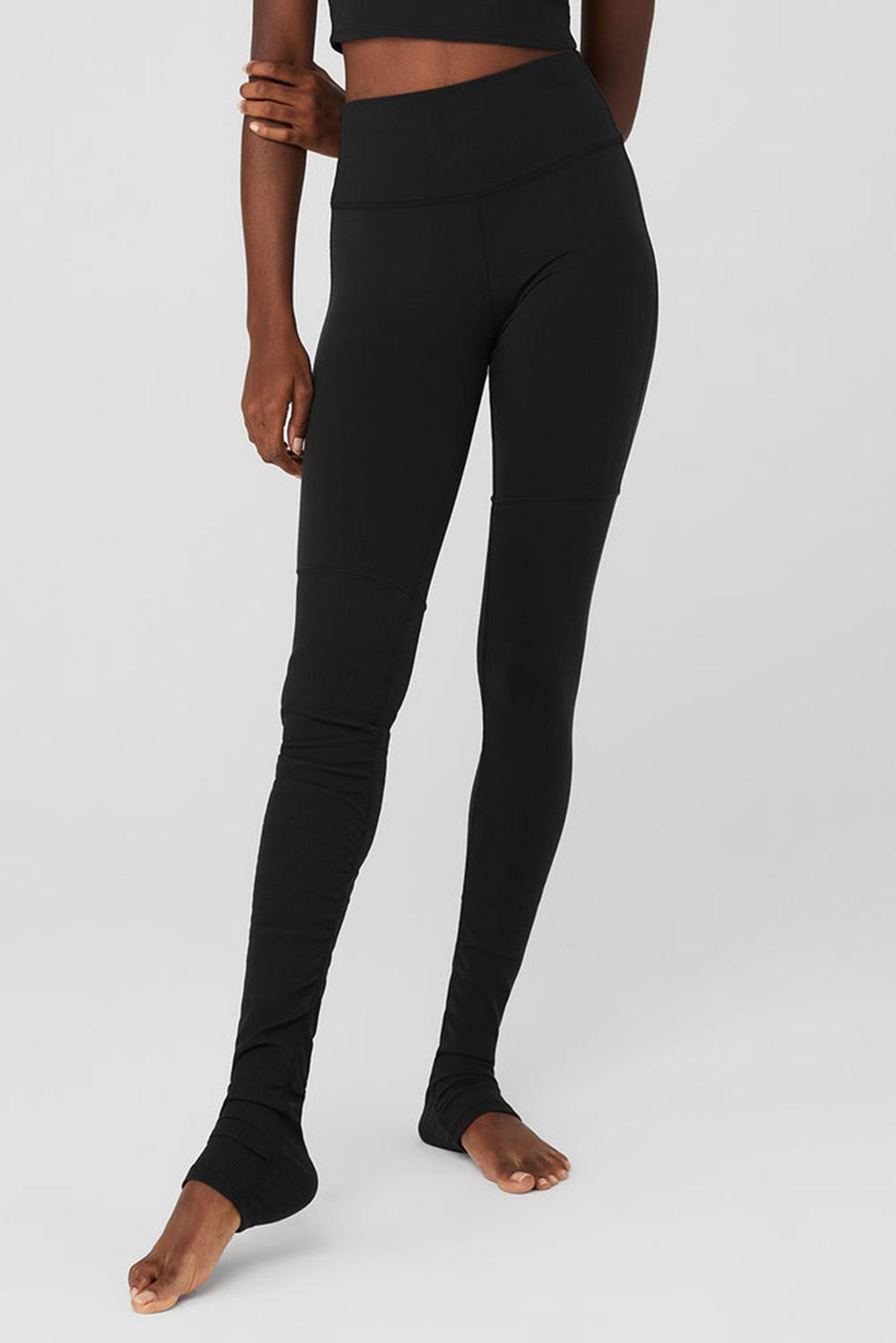 Alo Yoga Airbrush High-Waist Highlight Goddess Naisten Leggings Mustat | Suomi  7591-CZMLI