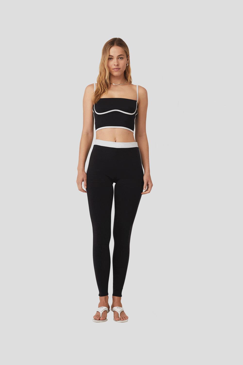 Alo Yoga Airbrush High-Waist Streamlined Naisten Leggings Mustat Valkoinen | Suomi  5067-QULCT