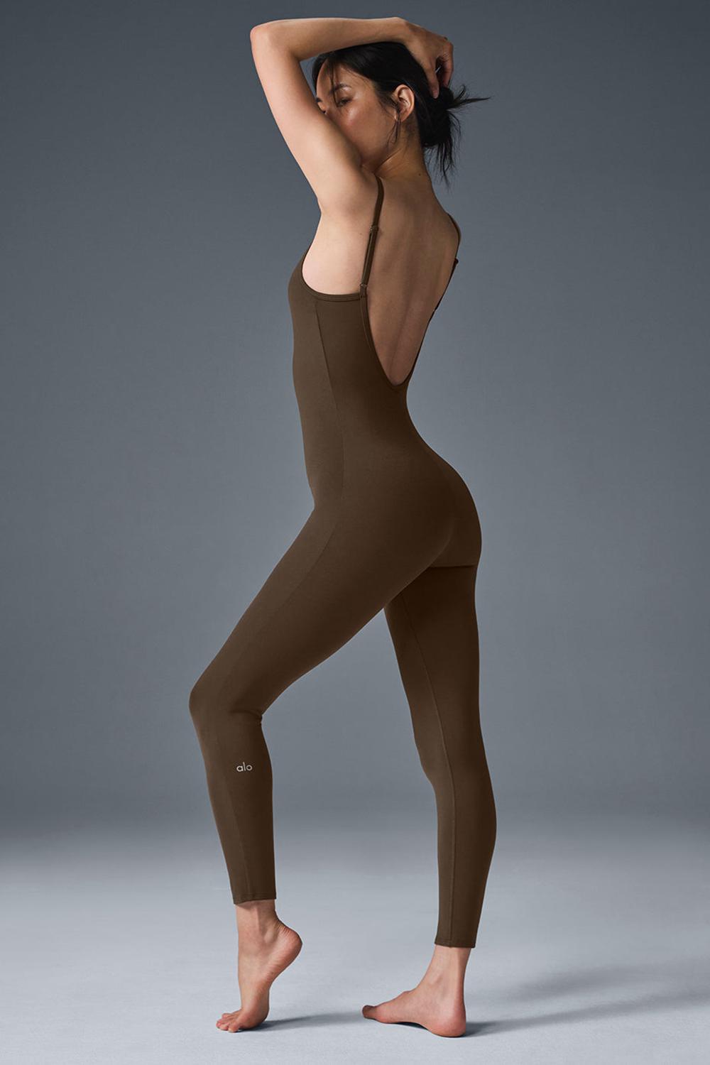 Alo Yoga Airbrush One And Done Naisten Onesies Espresso | Suomi  0685-ARNMB
