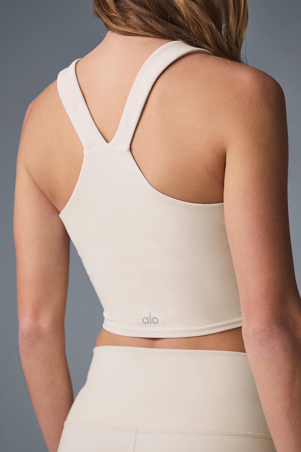 Alo Yoga Airbrush Real Naisten Bra Tank Oat Milk | Suomi  7189-IFJGC