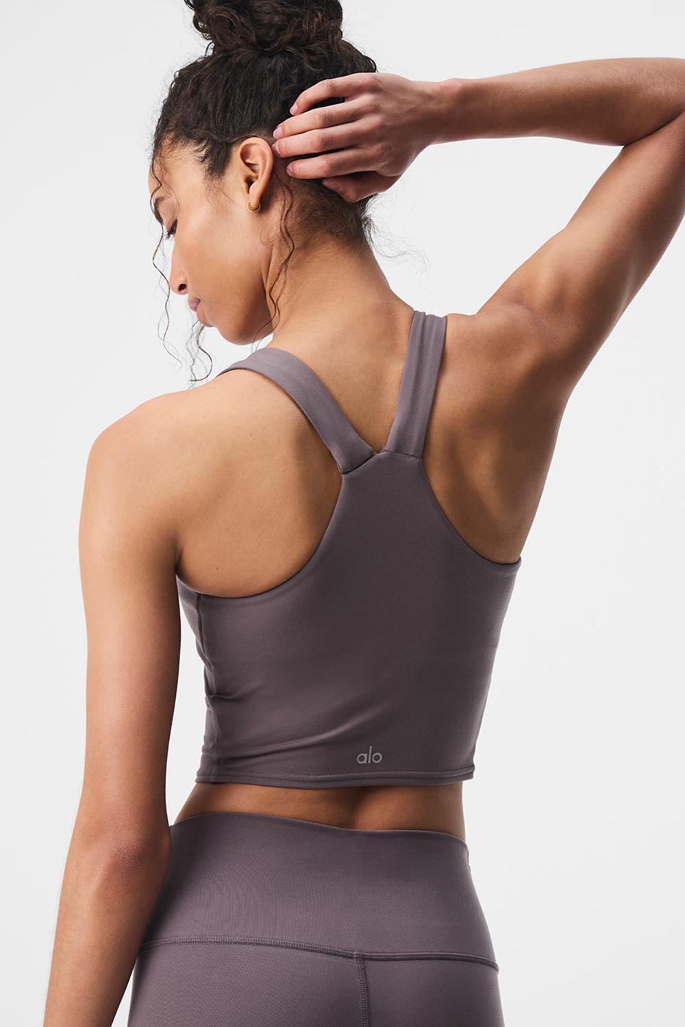 Alo Yoga Airbrush Real Naisten Bra Tank Raisinette | Suomi  8745-WSXAY