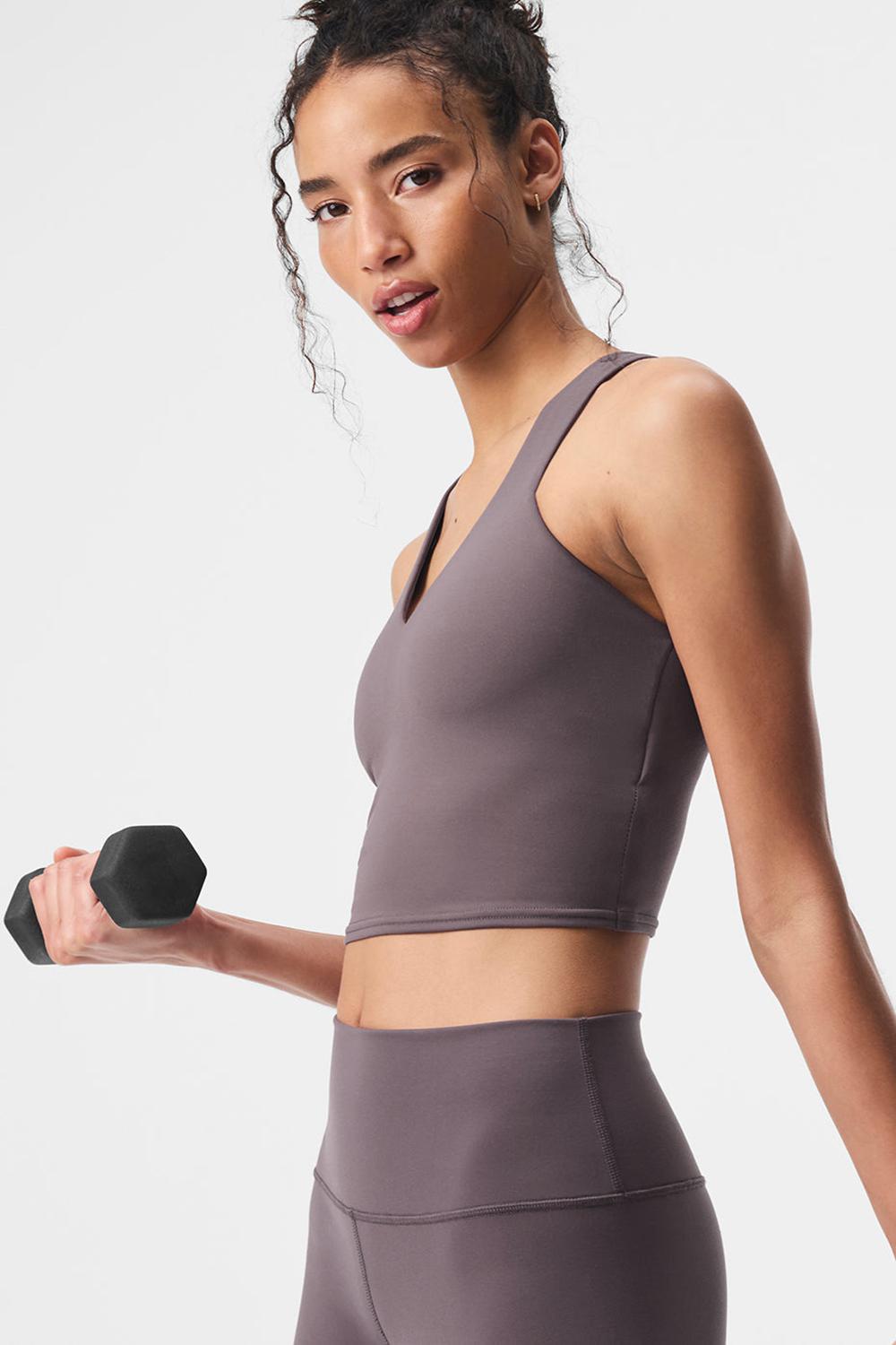 Alo Yoga Airbrush Real Naisten Bra Tank Raisinette | Suomi  8745-WSXAY