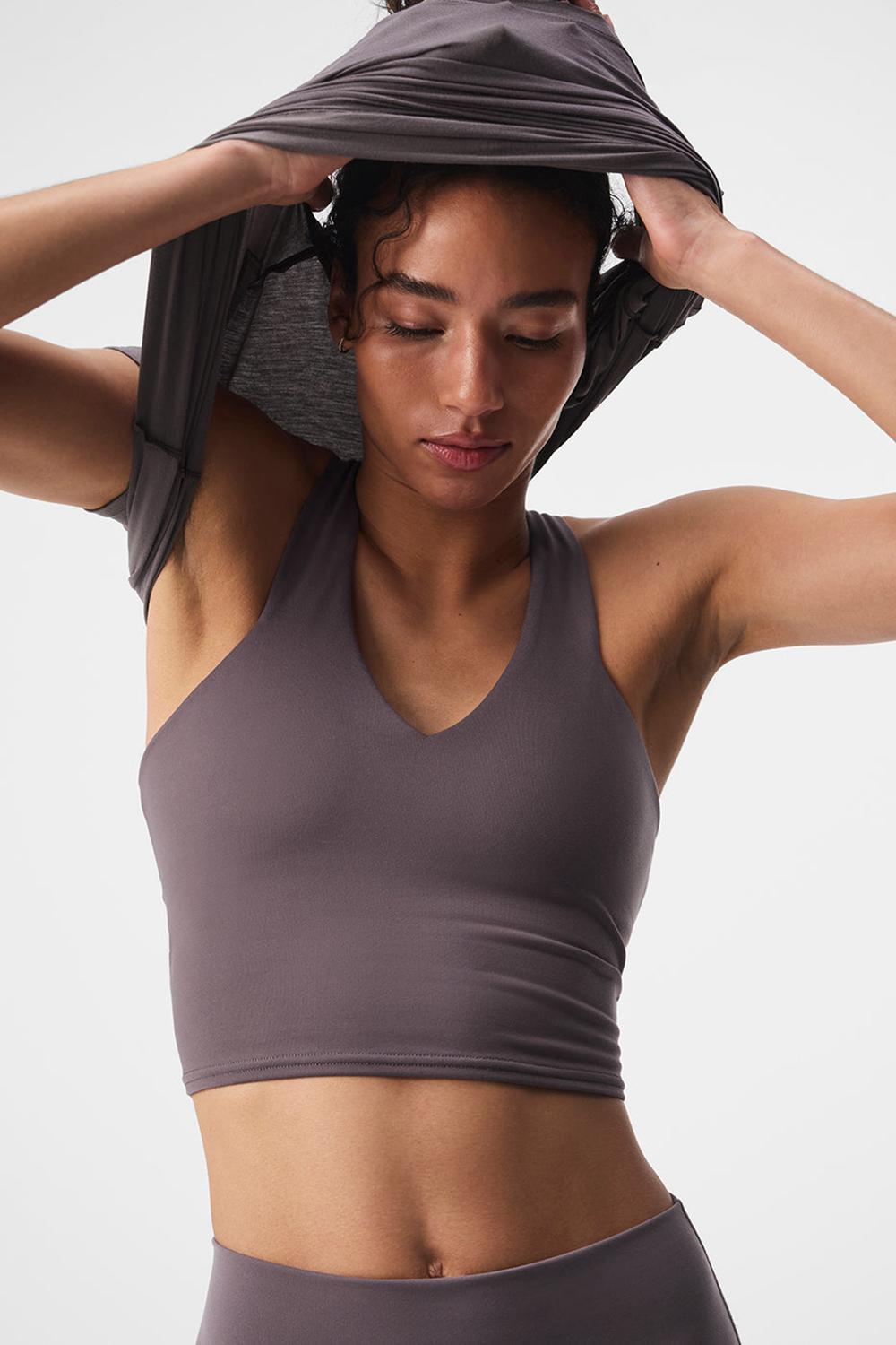 Alo Yoga Airbrush Real Naisten Bra Tank Raisinette | Suomi  8745-WSXAY