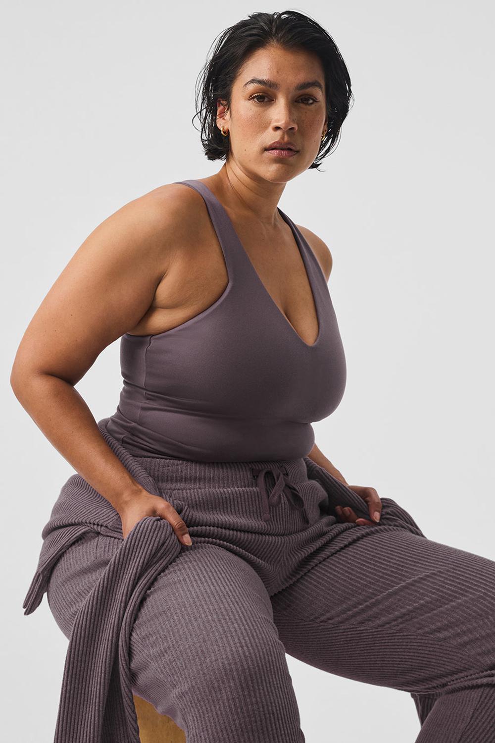 Alo Yoga Airbrush Real Naisten Bra Tank Raisinette | Suomi  8745-WSXAY