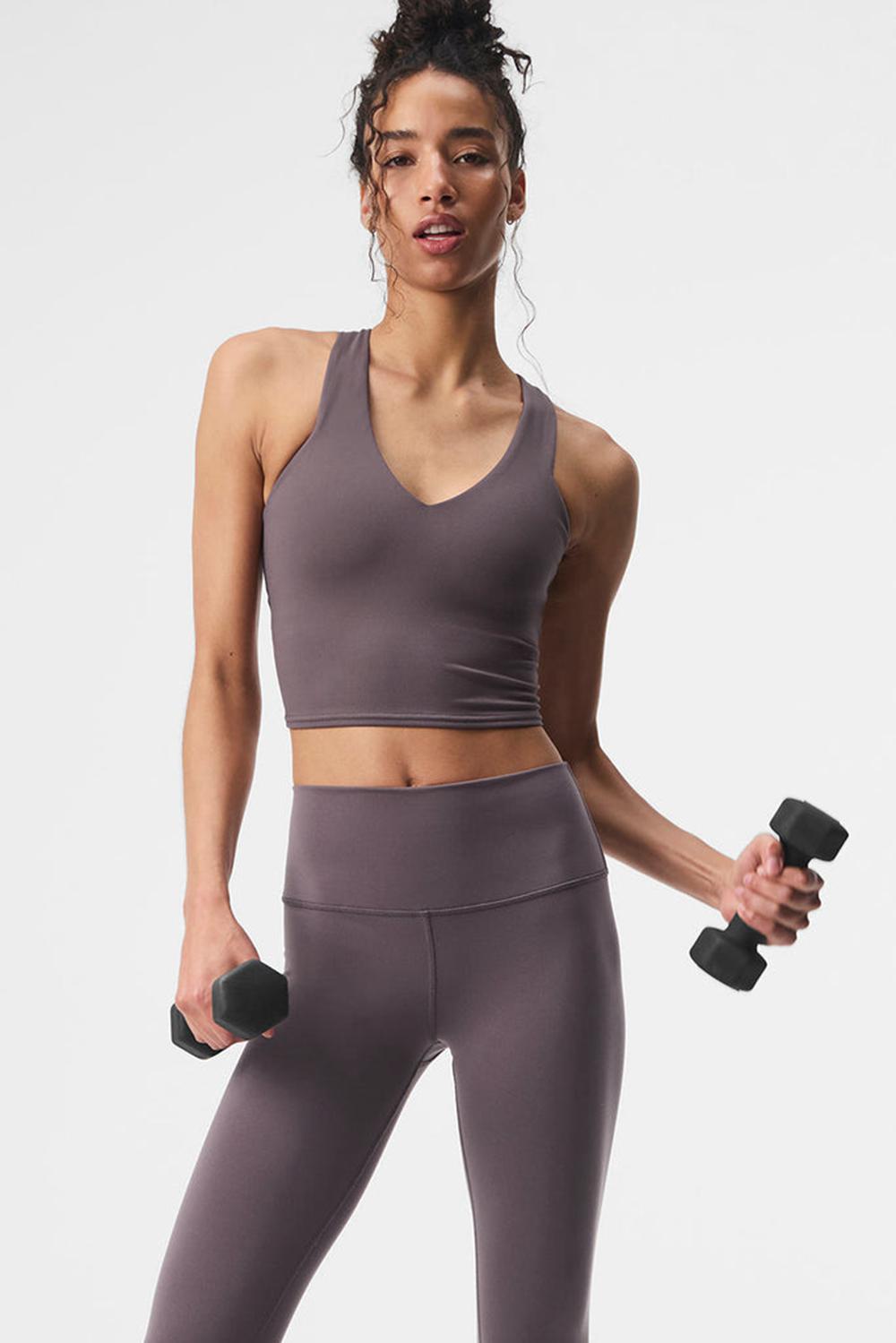 Alo Yoga Airbrush Real Naisten Bra Tank Raisinette | Suomi  8745-WSXAY