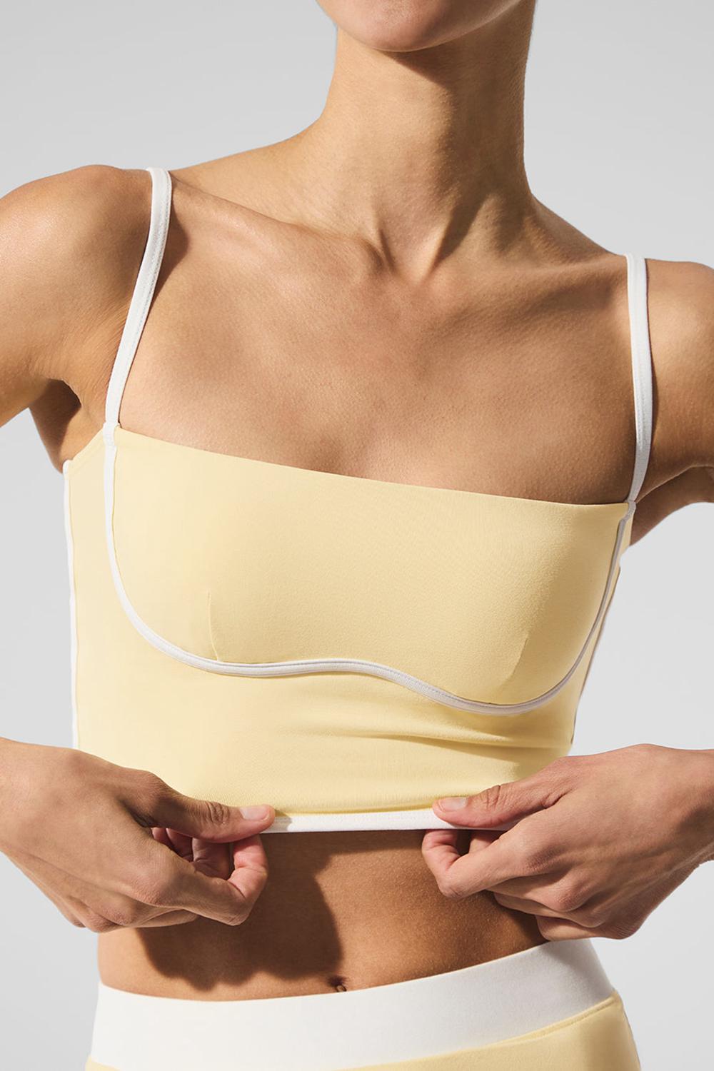 Alo Yoga Airbrush Streamlined Naisten Bra Tank Valkoinen | Suomi  2384-TMUXH