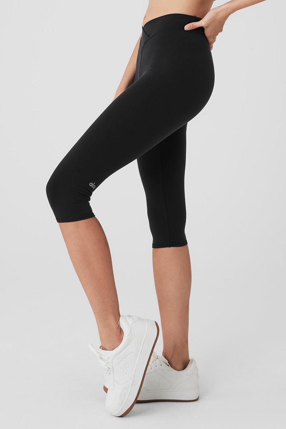 Alo Yoga Airbrush V-Cut Defineri Naisten Leggings Mustat | Suomi  0263-GDWYN