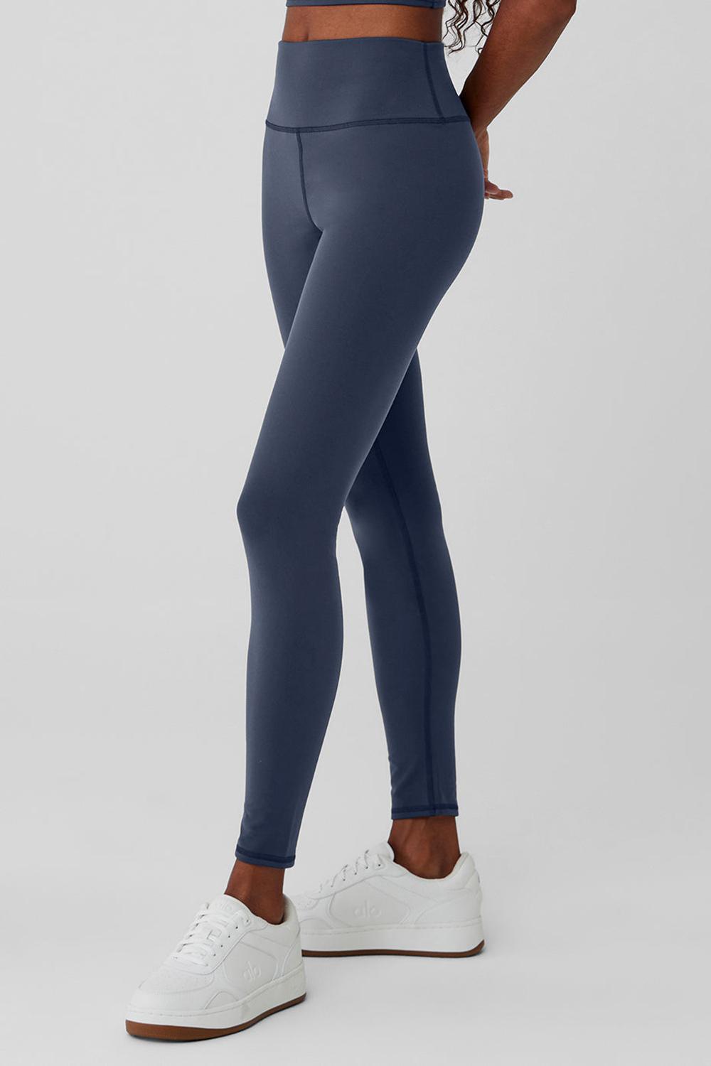 Alo Yoga Airbrush Winter Warm High-Waist Nocturne Naisten Leggings Laivastonsininen | Suomi  9037-HWLSK