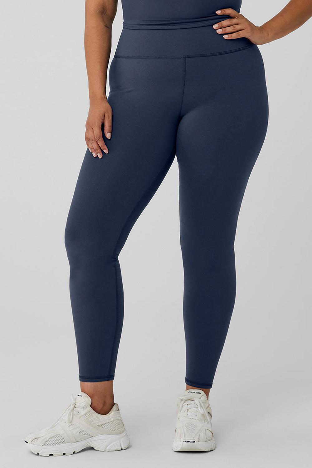 Alo Yoga Airbrush Winter Warm High-Waist Nocturne Naisten Leggings Laivastonsininen | Suomi  9037-HWLSK