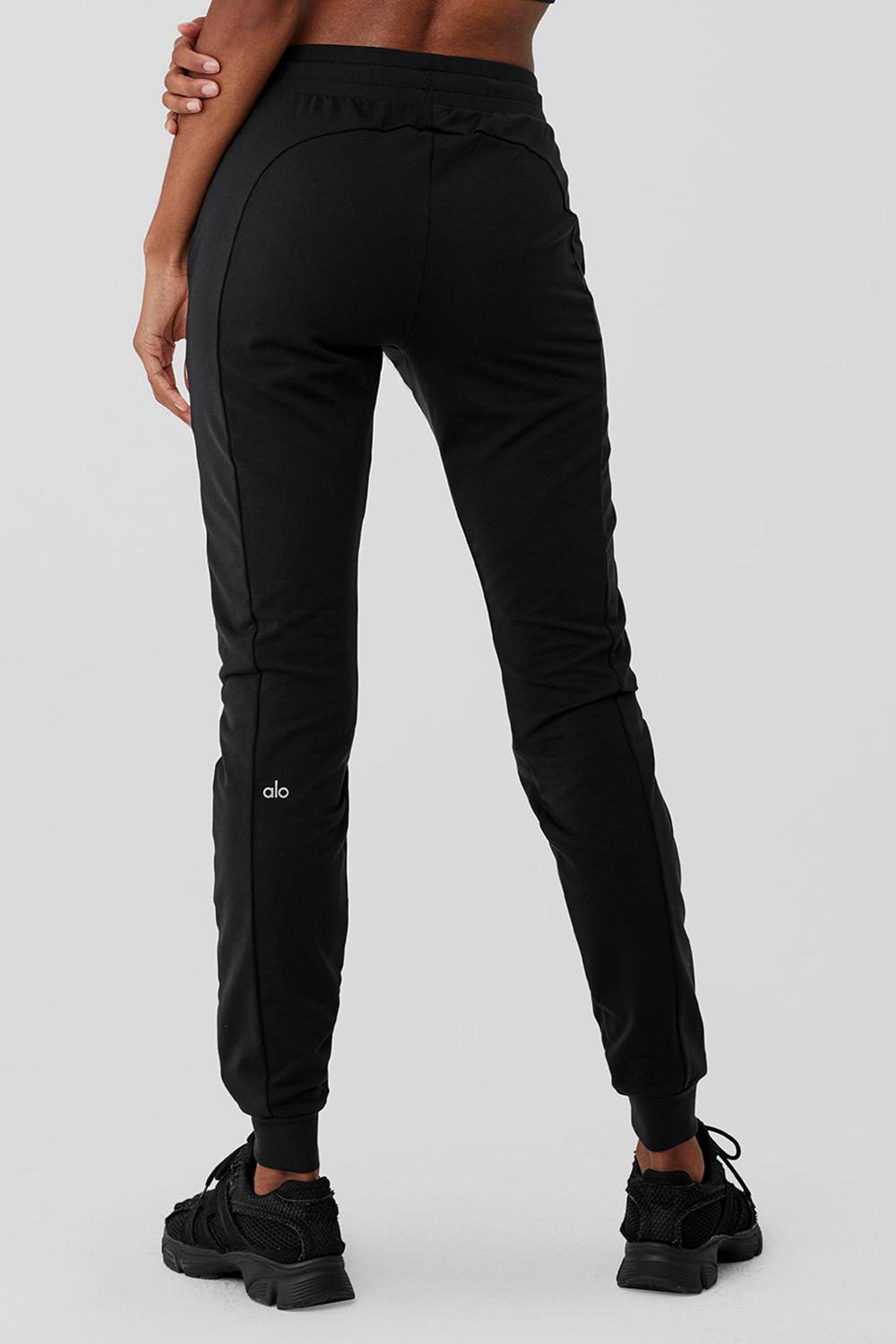 Alo Yoga Airbrush Winter Warm High-Waist Moto Naisten Housut Mustat | Suomi  1376-XSRAO
