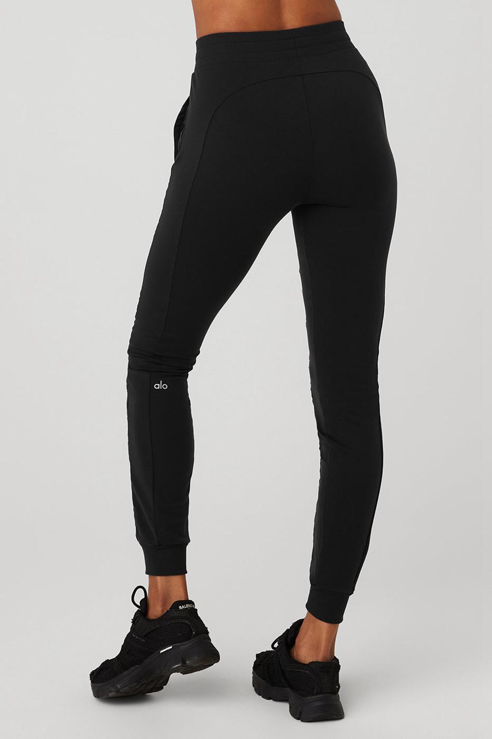 Alo Yoga Airbrush Winter Warm High-Waist Moto Naisten Housut Mustat | Suomi  4159-ZHGTW