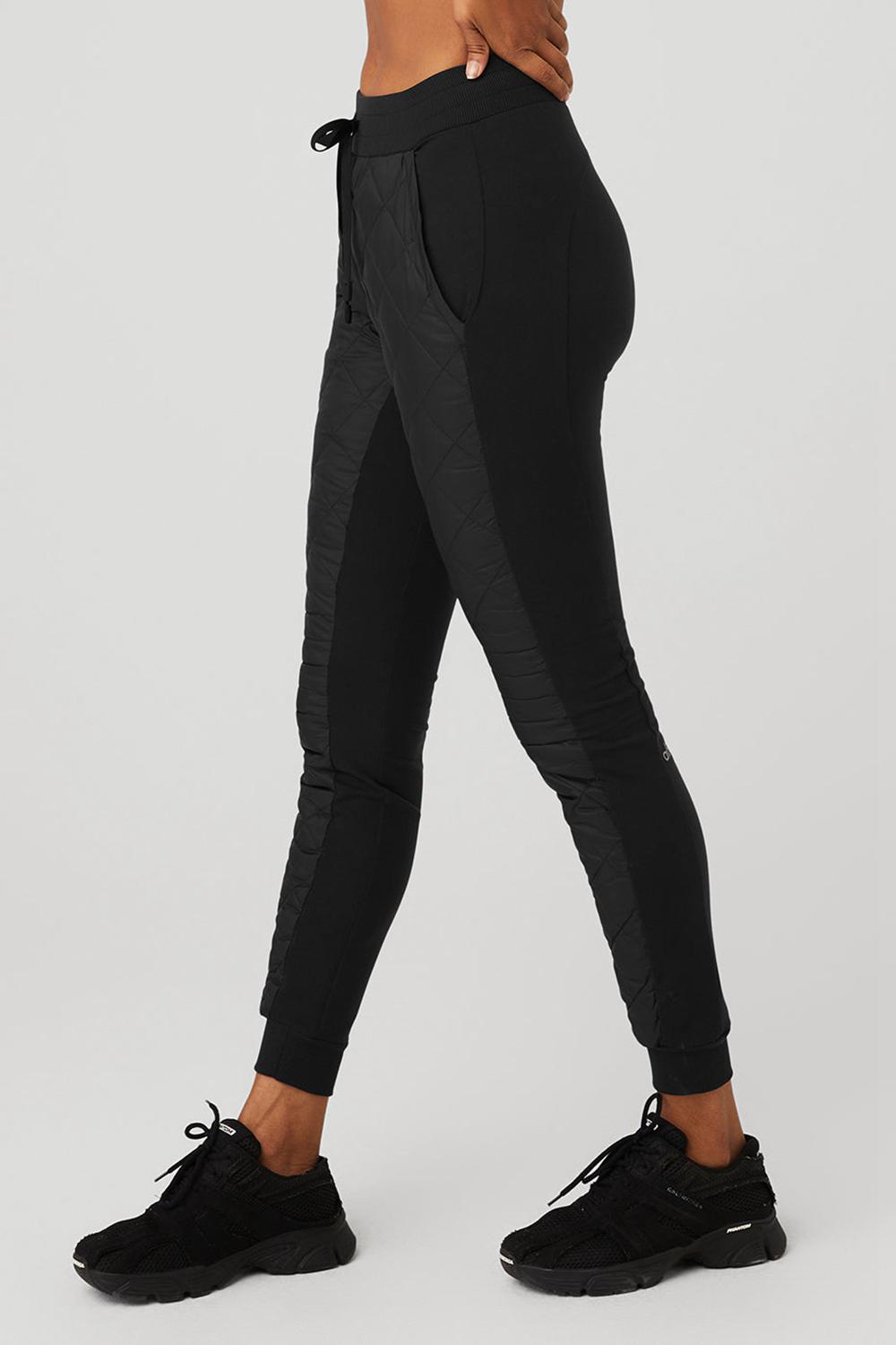 Alo Yoga Airbrush Winter Warm High-Waist Moto Naisten Housut Mustat | Suomi  4159-ZHGTW