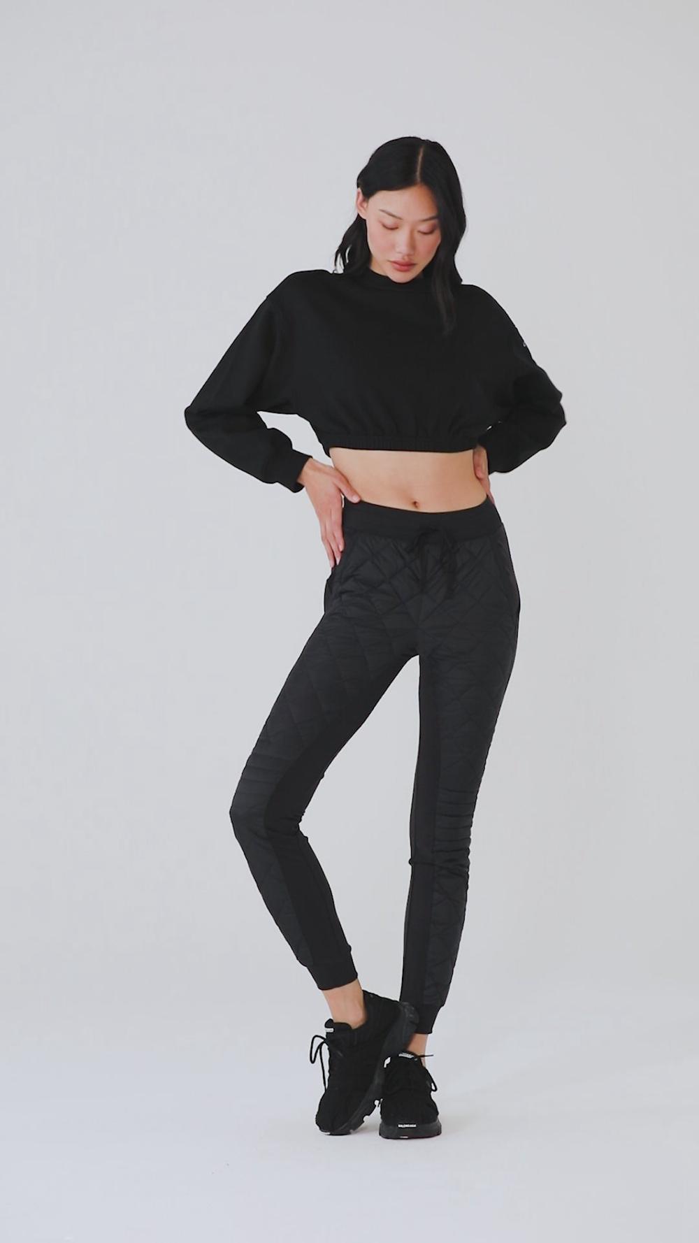 Alo Yoga Airbrush Winter Warm High-Waist Moto Naisten Housut Mustat | Suomi  4159-ZHGTW