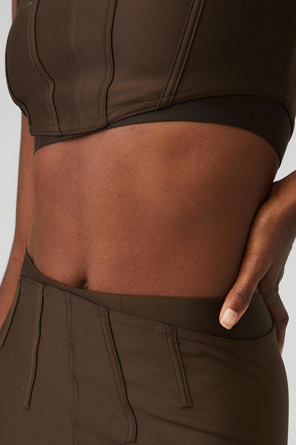 Alo Yoga Airlift High-Waist 7/8 Corset Naisten Leggings Espresso | Suomi  4832-QBZRT