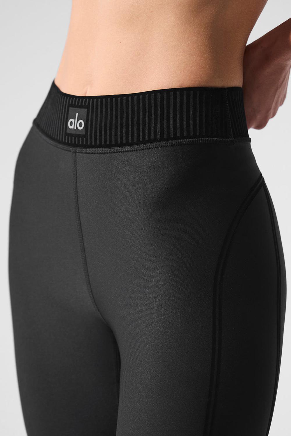 Alo Yoga Airlift High-Waist 7/8 Line Up Naisten Leggings Mustat | Suomi  2389-DIANU