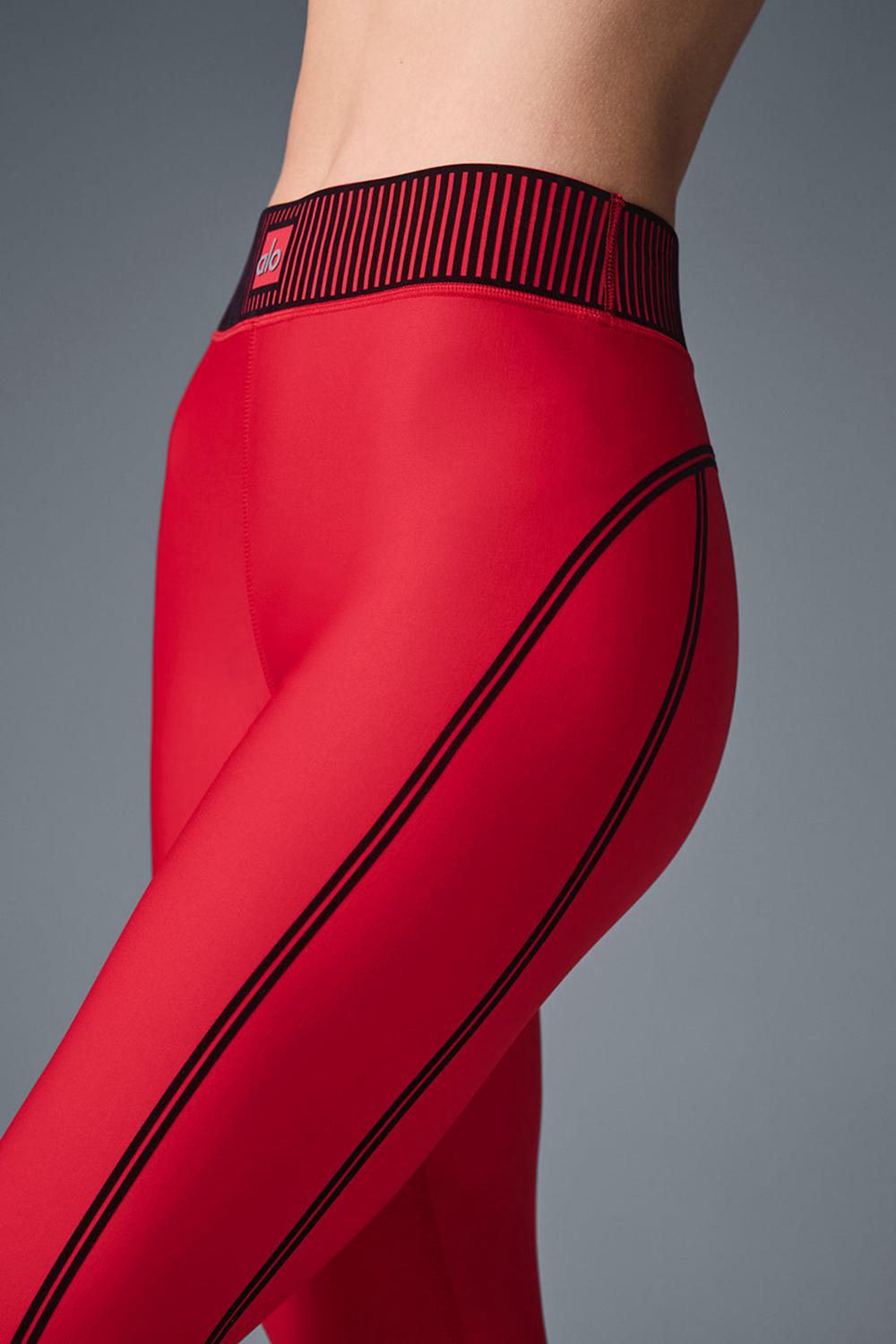 Alo Yoga Airlift High-Waist 7/8 Line Up Naisten Leggings Punainen | Suomi  2936-OAQMY