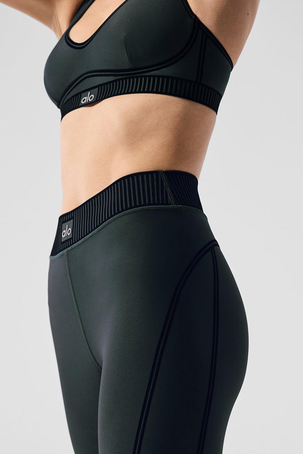 Alo Yoga Airlift High-Waist 7/8 Line Up Naisten Leggings Vihreä | Suomi  6758-JPIKV