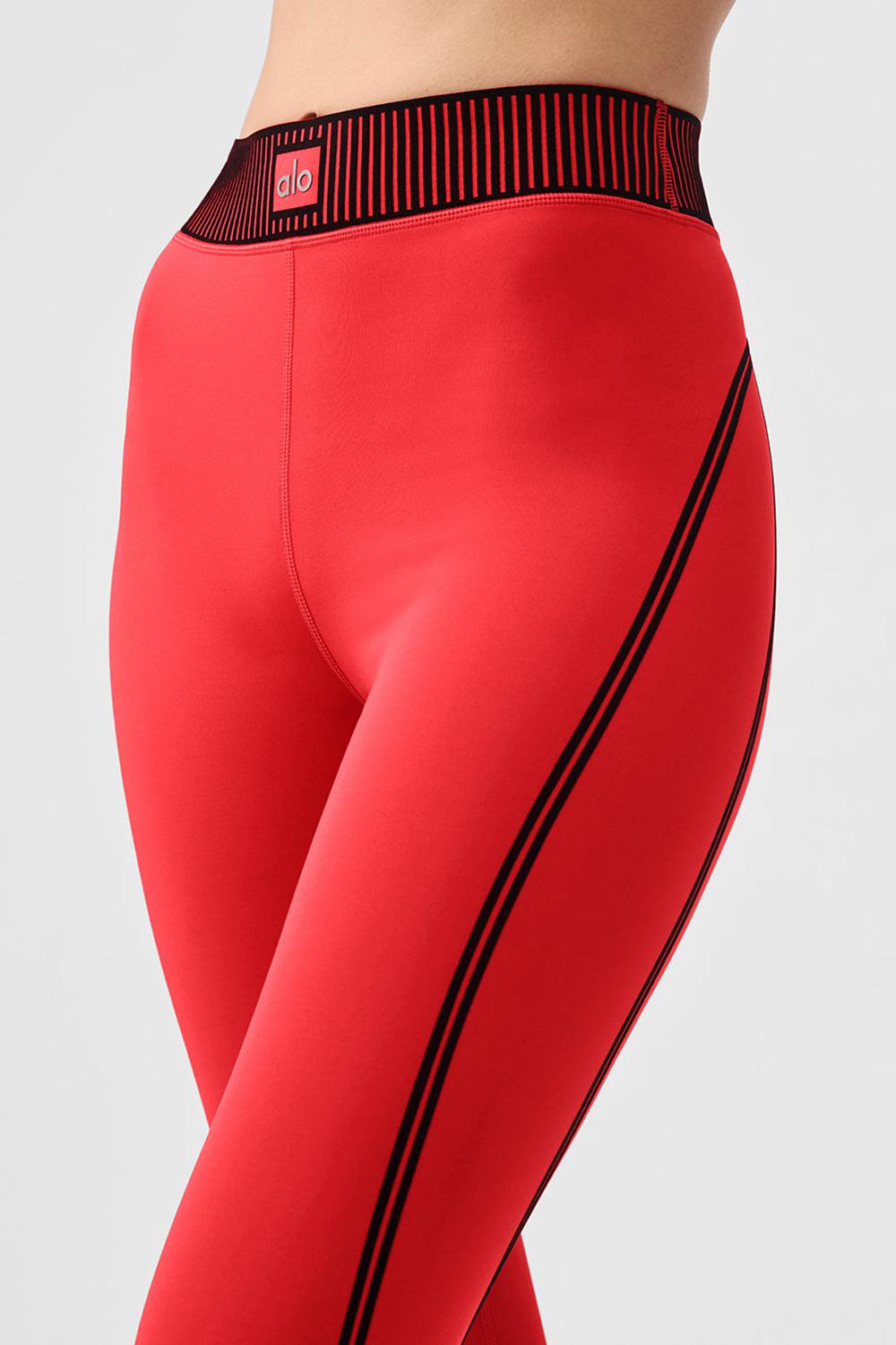 Alo Yoga Airlift High-Waist 7/8 Line Up Naisten Leggings Punainen | Suomi  2956-SQOZU