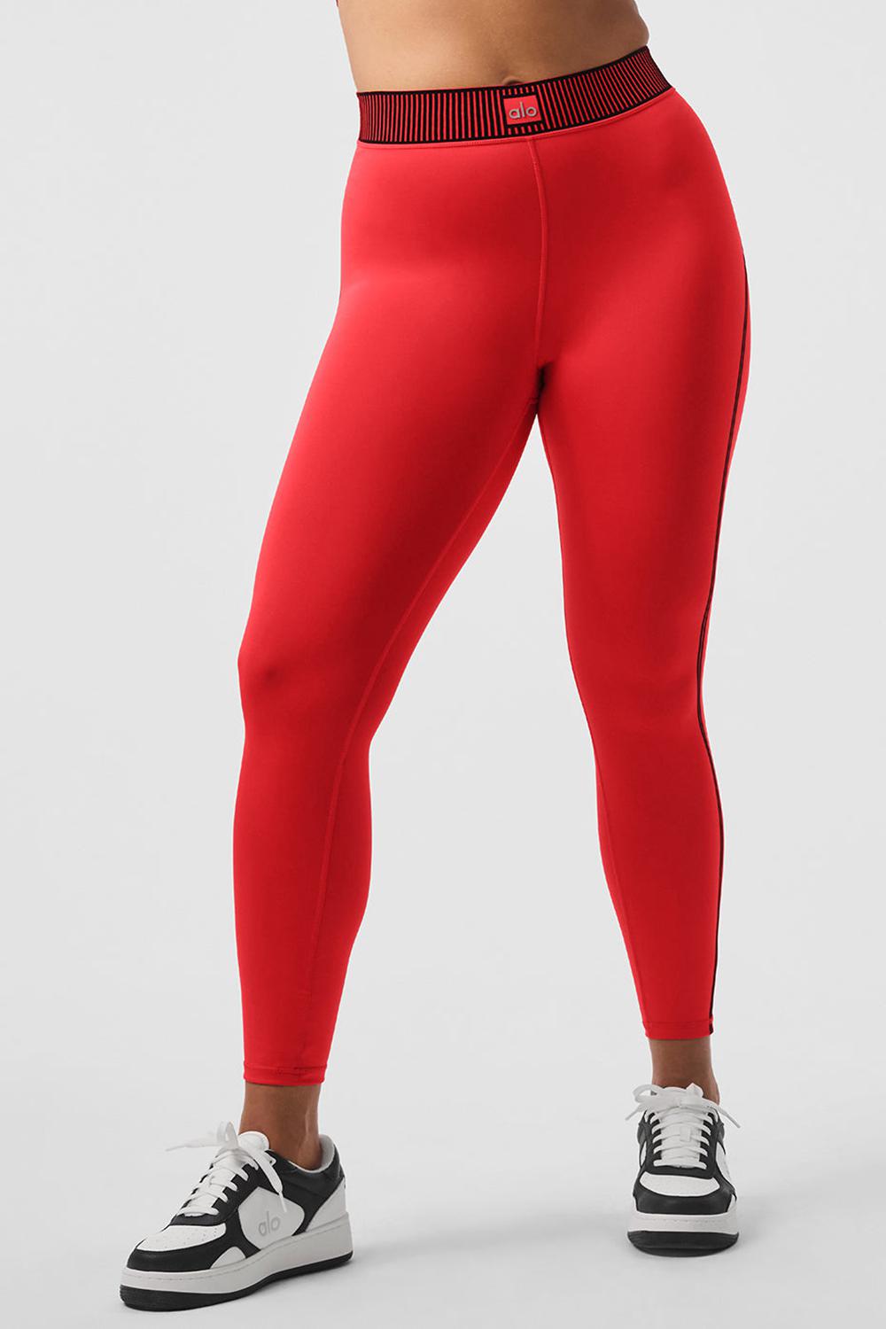 Alo Yoga Airlift High-Waist 7/8 Line Up Naisten Leggings Punainen | Suomi  2956-SQOZU