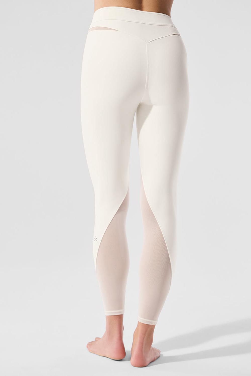 Alo Yoga Airlift High-Waist 7/8 Rebel Naisten Leggings Ivory | Suomi  8943-FEXYW