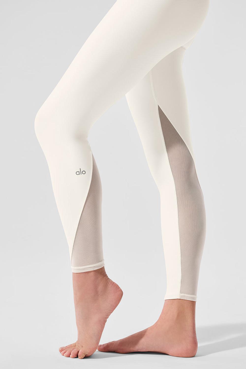 Alo Yoga Airlift High-Waist 7/8 Rebel Naisten Leggings Ivory | Suomi  8943-FEXYW