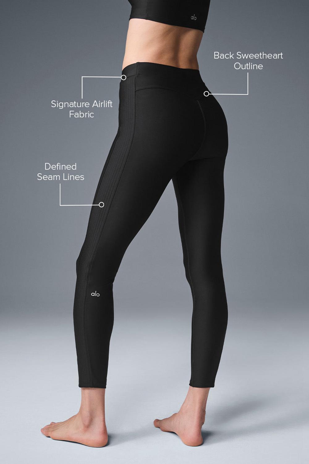 Alo Yoga Airlift High-Waist 7/8 Turn It Up Naisten Leggings Mustat | Suomi  2085-ENWSF