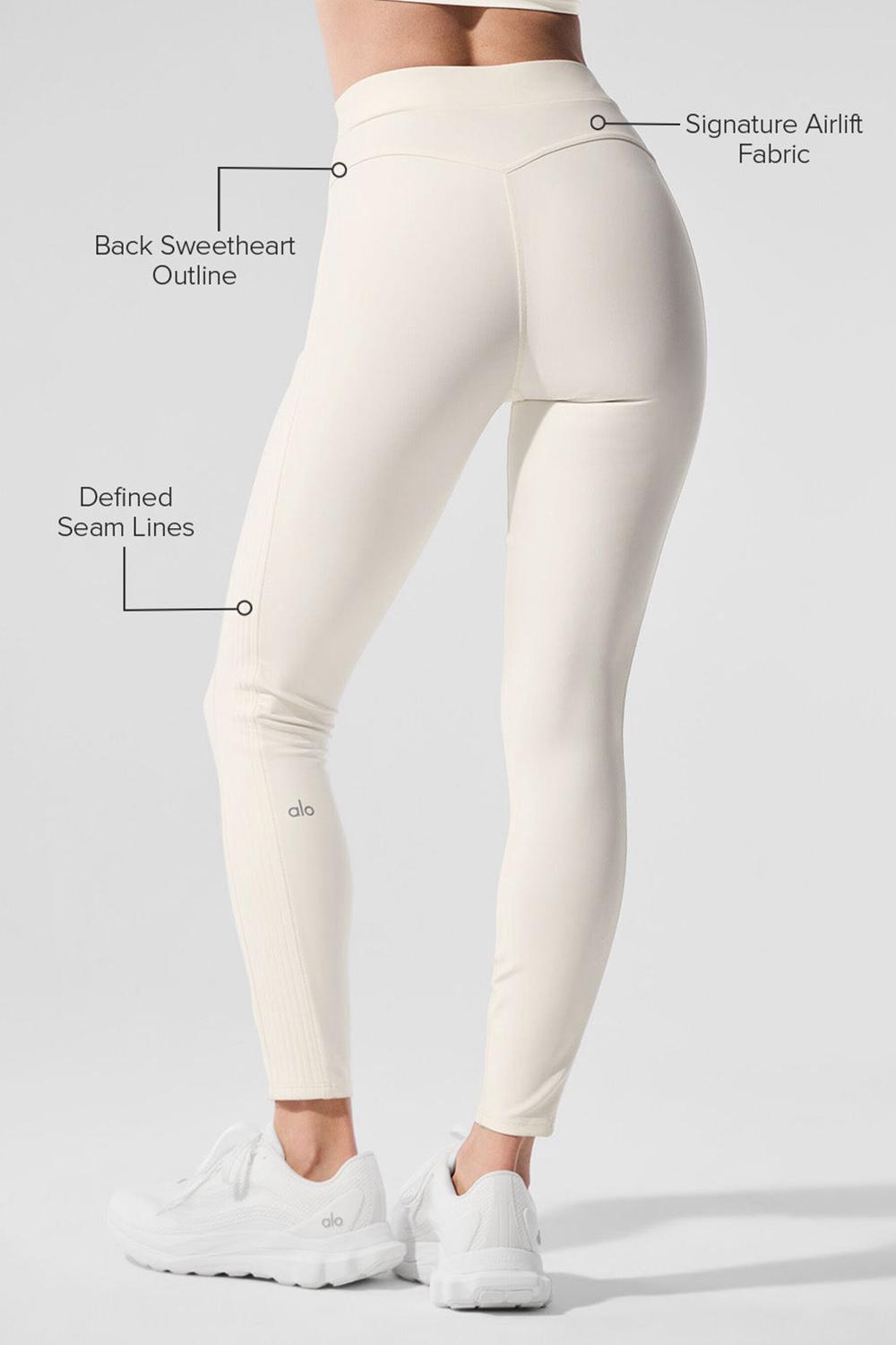 Alo Yoga Airlift High-Waist 7/8 Turn It Up Naisten Leggings Ivory | Suomi  4819-ZVAUO