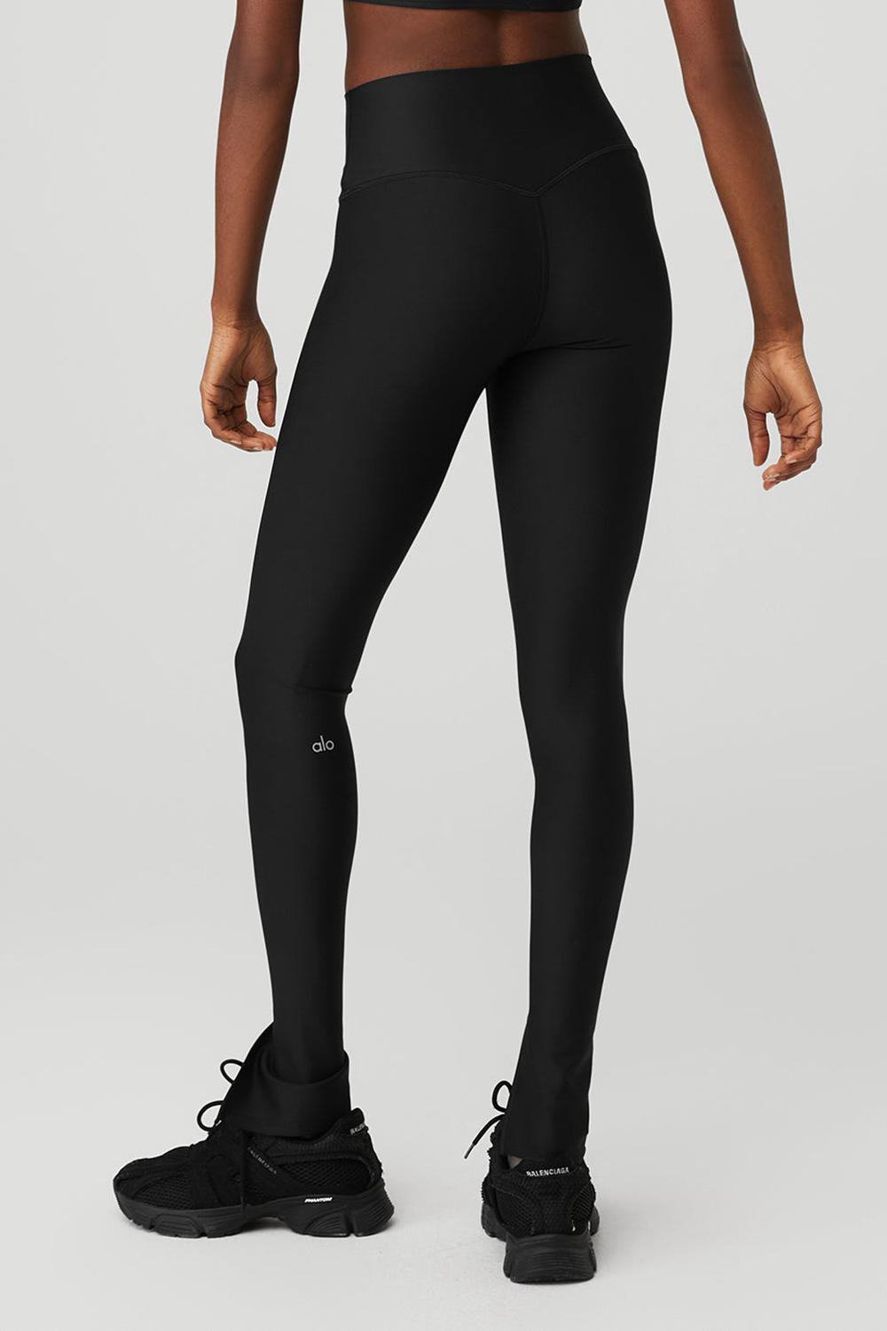 Alo Yoga Airlift High-Waist Elongated Naisten Leggings Mustat | Suomi  5042-RLGMV