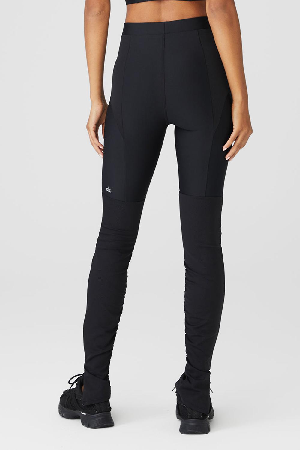 Alo Yoga Airlift High-Waist Street Goddess Naisten Leggings Mustat | Suomi  0381-VPDZC