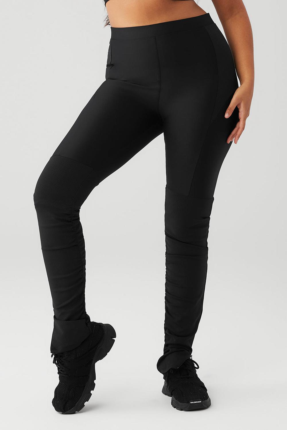 Alo Yoga Airlift High-Waist Street Goddess Naisten Leggings Mustat | Suomi  0381-VPDZC