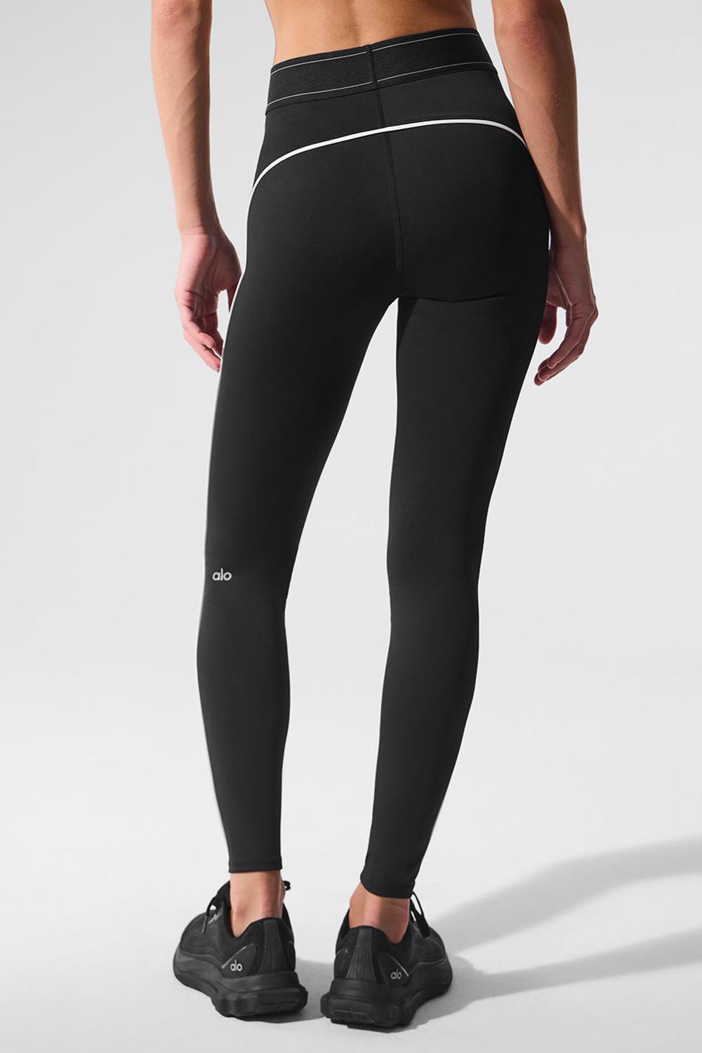 Alo Yoga Airlift High-Waist Suit Up Naisten Leggings Mustat Valkoinen | Suomi  9048-HVODF