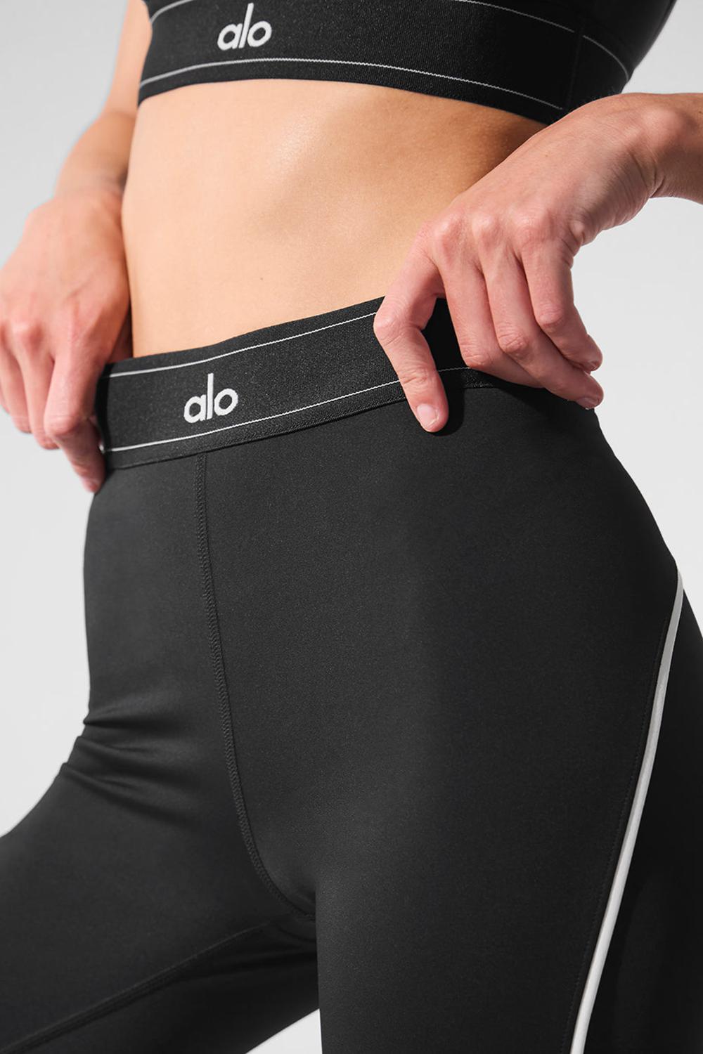 Alo Yoga Airlift High-Waist Suit Up Naisten Leggings Mustat Valkoinen | Suomi  9048-HVODF