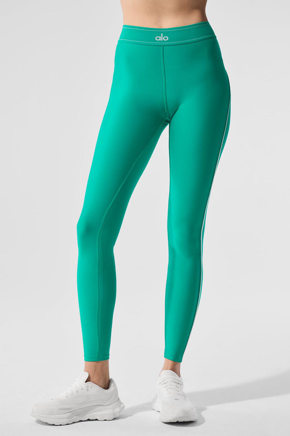 Alo Yoga Airlift High-Waist Suit Up Naisten Leggings Vihreä Valkoinen | Suomi  8374-MSRET