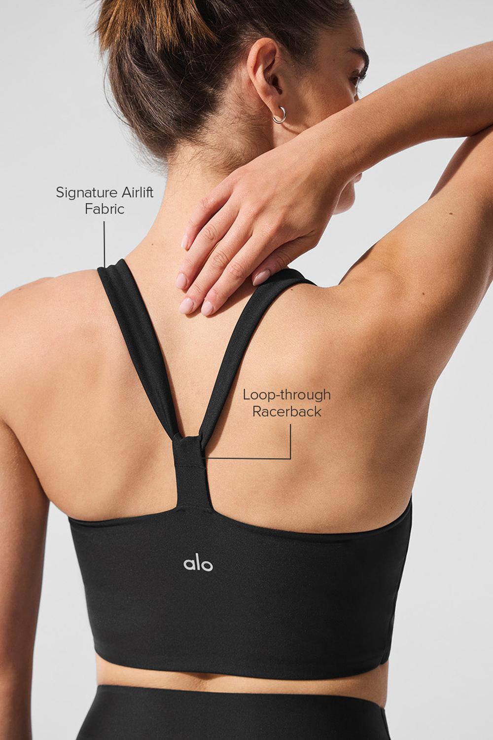 Alo Yoga Airlift Sleek Naisten Bra Tank Mustat | Suomi  3165-PNTYE