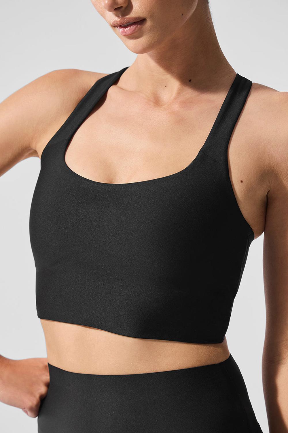 Alo Yoga Airlift Sleek Naisten Bra Tank Mustat | Suomi  3165-PNTYE