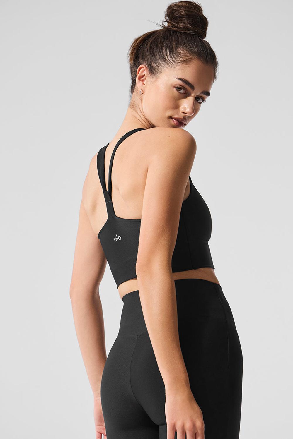 Alo Yoga Airlift Sleek Naisten Bra Tank Mustat | Suomi  3165-PNTYE