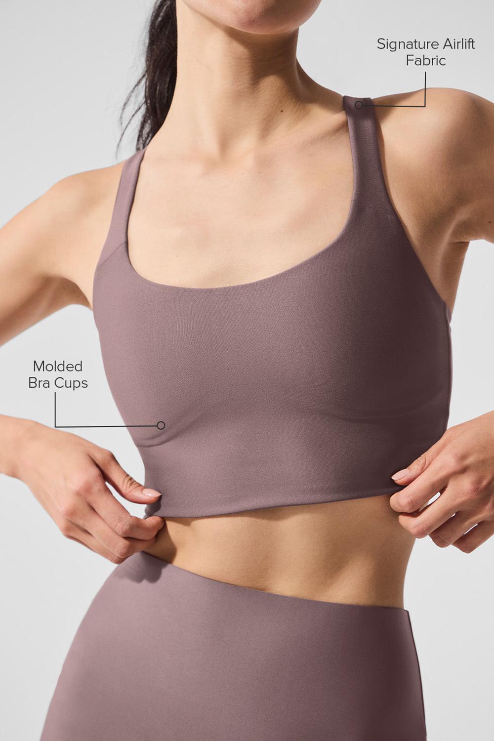 Alo Yoga Airlift Sleek Naisten Bra Tank Mushroom | Suomi  2681-WLRGO
